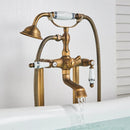 GobekUsa Antique Brass Freestanding Bathtub Filler with Hand Shower