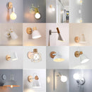GobekUsa LED Wood Wall Sconce Modern E27 Base Fixture for Aisle Lighting