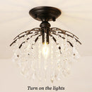 GobekUsa Crystal Ceiling Light: Modern Luxury Chandelier for Kitchen, Bedroom, Aisle - Minimalist Design