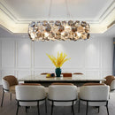 GobekUsa Crystal Wrought Iron Chandelier: Creative Dining & Living Room Suspension Light