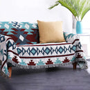 GobekUsa Geometric Tassel Sofa Cover - Bohemian Style Blanket Dust Cover
