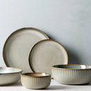 GobekUsa Ceramic Dessert Plate - Round Solid Pattern - Household Tableware