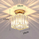 GobekUsa Crystal Pendant Ceiling Light, Modern E27 Semi Flush Design for Home Decor