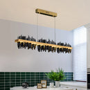 GobekUsa Iceberg Design LED Chandelier - Modern Dining Room & Kitchen Island Lighting