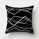 GobekUsa Geometric Star Print Pillow Cover for Home Decor - Black & White Square Texture