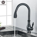 GobekUsa Black Kitchen Faucet: Single Handle Hot & Cold Mixer with 360 Rotation