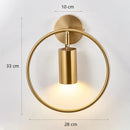 GobekUsa Glass Shade Gold Wall Lamp for Bedroom Loft Design, Up Down Iron LED Wall Lights