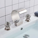GobekUsa Gold Waterfall Double Handle Bathroom Basin Faucet