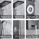 GobekUsa LED Shower Panel Column Bathtub Mixer Tap with Temperature Screen Massage.