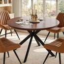 Extendable Dining Table Set for 4 with Hidden Storage & Upholstered Chairs
