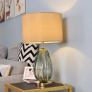 GobekUsa Glaze Liuli Crystal Table Lamp, Large Lamp for Living Room and Bedroom