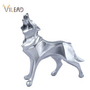 GobekUsa Geometric Wolf Statue Resin Abstract Animal Figurine Home Office Decor Sculpture