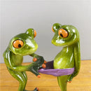 GobekUsa Leggy Frog Couple Figurine: Modern Wedding Home Decor Statue