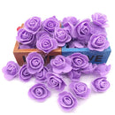 GobekUsa Handmade Foam Rose Flower Heads | 100Pcs Wedding Craft Decoration