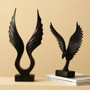 GobekUsa Angel Wings Sculpture: Nordic Modern Abstract Resin Home Decor Artware