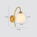 GobekUsa Brass Glass Wall Sconce Lighting, Classic Nordic Loft Interior Fixture