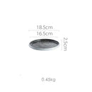 GobekUsa Ice Cracked Glaze Ceramic Grey Plate and Bowls Set