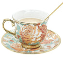 GobekUsa Hand Painted Flower Ceramic Coffee Cup Set Home Kitchen Coffeeware