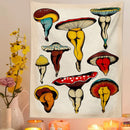 GobekUsa Cactus Mushroom Girl Tapestry Psychedelic Witchcraft Home Decor