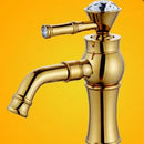 GobekUsa Gold Finish Brass Bathroom Basin Faucet with Ceramic Mixer Tap