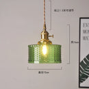 GobekUsa Green Glass Pendant Light Switch Bar Bedroom Copper Hanging Lamp