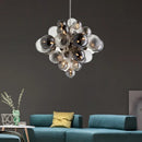 GobekUsa Glass Globe LED Chandelier: Nordic Luxury Metal Pendant Lighting for Living Room