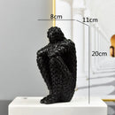 GobekUsa Golden Man Thinker Abstract Sculpture Statue for Home Decor
