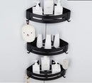 GobekUsa Brushed Gold Aluminum Bathroom Corner Shelf Wall Mounted Shower Shampoo Holder