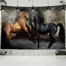 GobekUsa Galloping Horse Tapestry Wall Hanging Psychedelic Bohemian Hippie Carpet Art