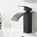 GobekUsa Gold Waterfall Basin Faucet: Brass Bathroom Mixer Tap, Hot Cold Sink Faucet