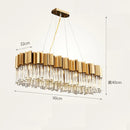 GobekUsa Golden Stainless Steel Crystal Chandelier for Elegant Foyer Lighting