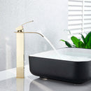 GobekUsa Gold Basin Faucet Single Level Mixer Tap Hot Cold Water Bathroom Sink Tap