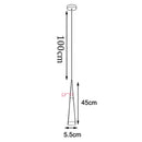 GobekUsa Conical Tube LED Pendant Lights for Bar Kitchen Island - Black Silver Aluminum
