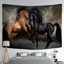 GobekUsa Galloping Horse Tapestry Wall Hanging Psychedelic Bohemian Hippie Carpet Art