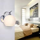GobekUsa Glass Wall Lamp: Modern Luxury White Ball Light for Bedroom, Aisle, Corridor