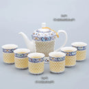 GobekUsa Blue White Porcelain Tea Pot 660ml - Traditional Chinese Kung Fu Teaware