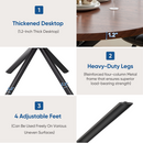 Extendable Dining Table Set for 4 with Hidden Storage & Upholstered Chairs