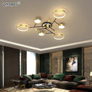 GobekUsa LED Chandelier Lights: Dimmable, Remote Control, Modern Design for Home Lighting