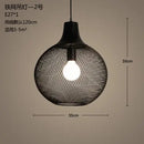 GobekUsa Industrial Birdcage Chandelier: Retro Iron Net Hanging Lamp for Creative Home Lighting