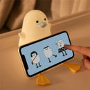 GobekUsa Duck Cartoon Silicone Night Lamp - USB Rechargeable, Touch Sensor, Timer