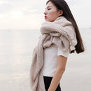 GobekUsa Knitted Woolen Ball Blanket - Super Warm Cozy Sofa Throw Blanket