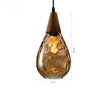 GobekUsa Glass Wooden Pendant Lamp: Modern Creative Hanging Lighting for Living Room, Restaurant, Bar.