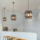 GobekUsa Cage Light Frame Pendant Industrial Single Head Black Nordic Creative Fixture