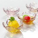 GobekUsa Japanese Style Glass Plates with Golden Border - Set of 3 | Mini Seasoning Dessert Bowls