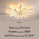GobekUsa LED Ceiling Chandelier Lights for Living Room Bedroom Dining Study White Black