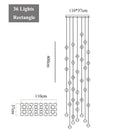 GobekUsa Crystal LED Chandelier: Modern Luxury Pendant Lights for Staircase, Bedroom, and Living Room