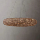Crystal Smoked Round  Chandelier