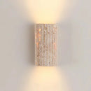 Half-Cylinder Travertine Wall Lamp