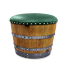 Whiskey & Wine Barrel Ottoman — Hidden Storage, Reclaimed Oak