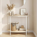 Half Moon Console Table 40 inch 2-Tier Entryway Table with Storage Shelf by LJGDeals